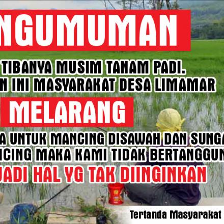 Dilarang memancing bagi warga luar desa Limamar